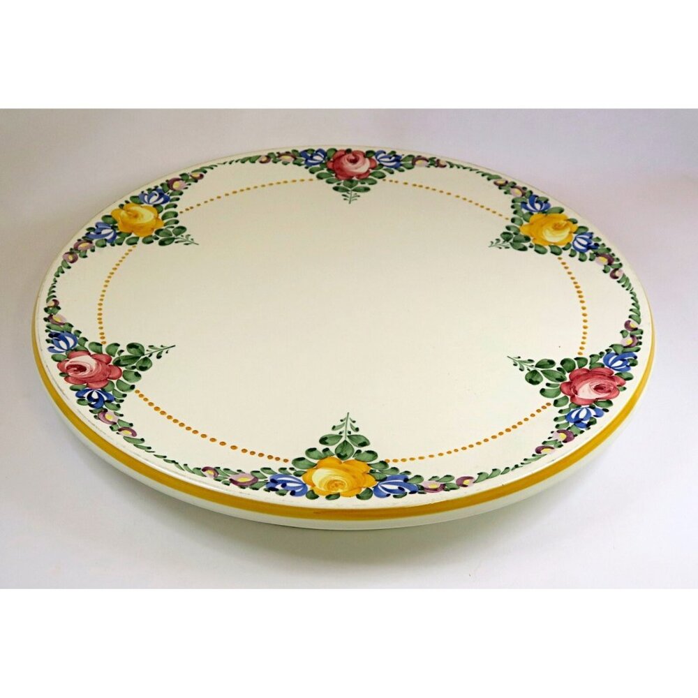 Georg Schmider Hand-Painted 11" Serving Plate Vintage German Kitchenware - Picture 3 of 6